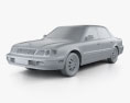 Hyundai Grandeur 1995 3D-Modell clay render