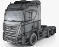 Hyundai Xcient P520 Camion Tracteur avec Intérieur 2018 Modèle 3d wire render
