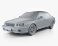 Hyundai Grandeur 2005 3D模型 clay render