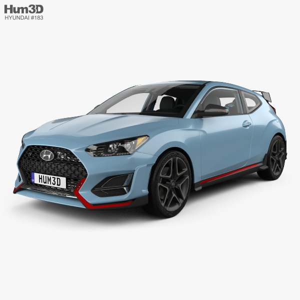 Hyundai Veloster N with HQ interior 2022 3D model