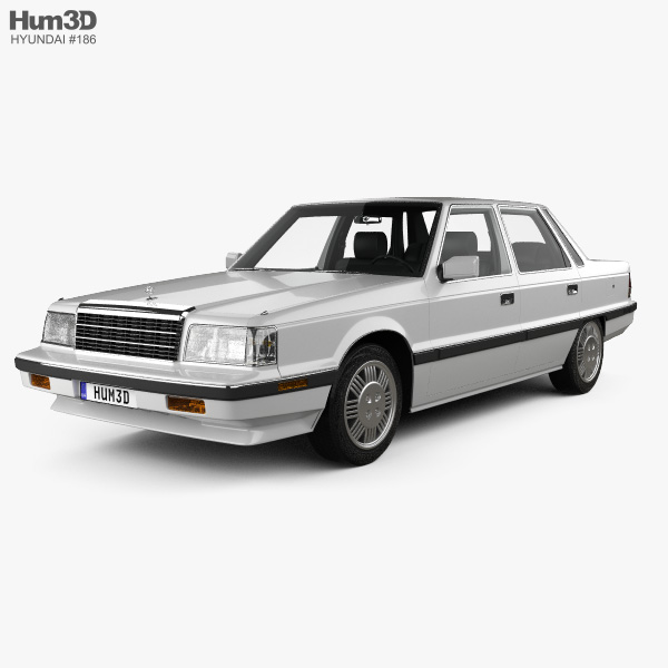 Hyundai Grandeur 带内饰 1992 3D模型