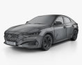 Hyundai Lafesta 2021 3D 모델  wire render