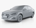 Hyundai Celesta 2021 3D 모델  clay render