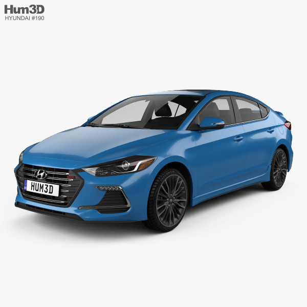 Hyundai Avante Sport with HQ interior 2020 3D model