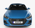 Hyundai Avante Sport 인테리어 가 있는 2020 3D 모델  front view