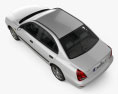 Hyundai Elantra (XD) CN-spec 인테리어 가 있는 2013 3D 모델  top view