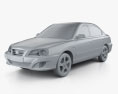 Hyundai Elantra (XD) CN-spec с детальным интерьером 2013 3D модель clay render