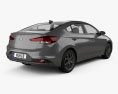 Hyundai Elantra Limited 2022 3D模型 后视图