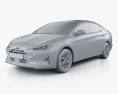 Hyundai Elantra Limited 2022 Modello 3D clay render