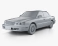 Hyundai Dynasty 2005 3D 모델  clay render