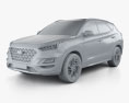 Hyundai Tucson 2020 3Dモデル clay render