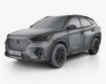 Hyundai Tucson N-line 2021 3D 모델  wire render