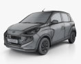Hyundai Santro Asta 2022 3d model wire render