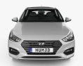 Hyundai Accent Хэтчбек 2021 3D модель front view