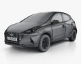 Hyundai HB20 2022 3Dモデル wire render