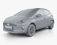 Hyundai HB20 2022 3D-Modell clay render