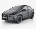 Hyundai HB20 S 2022 3D модель wire render