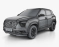 Hyundai ix25 2024 3D-Modell wire render