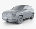 Hyundai ix25 2024 3d model clay render