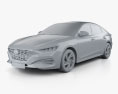 Hyundai Lafesta con interior 2021 Modelo 3D clay render