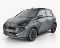 Hyundai Santro Asta with HQ interior 2022 3d model wire render
