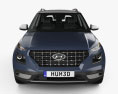 Hyundai Venue з детальним інтер'єром 2021 3D модель front view