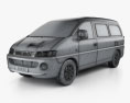 Hyundai H-1 Panel Van 2007 3D 모델  wire render