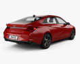 Hyundai Elantra US-spec 2023 3D-Modell Rückansicht