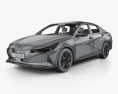 Hyundai Elantra US-spec 2023 3D модель wire render