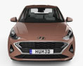 Hyundai Aura с детальным интерьером 2023 3D модель front view