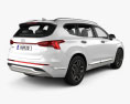 Hyundai Santa Fe 2021 Modèle 3d vue arrière