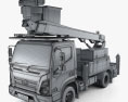 Hyundai Mighty DHT-150ASB Bucket Truck 2022 3D модель wire render