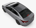 Hyundai Verna sedan 2022 3D-Modell Draufsicht