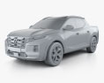 Hyundai Santa Cruz 2023 3d model clay render
