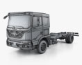 Hyundai Pavise Вантажівка шасі 2022 3D модель wire render