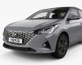 Hyundai Verna Berlina con interni 2023 Modello 3D