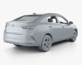 Hyundai Verna Berlina con interni 2023 Modello 3D
