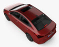 Hyundai Verna 2023 3D模型 顶视图