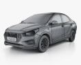 Hyundai Reina 2023 Modelo 3D wire render