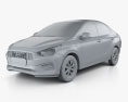 Hyundai Reina 2023 3D-Modell clay render
