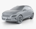 Hyundai Kona 2023 3D модель clay render