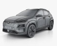 Hyundai Kona Electric 2023 3D 모델  wire render