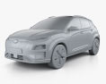Hyundai Kona Electric 2023 3Dモデル clay render