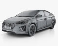 Hyundai Ioniq 混合動力 2022 3D模型 wire render