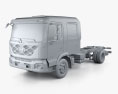 Hyundai Pavise Double Cab Chassis Truck 2022 3d model clay render