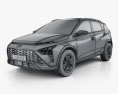 Hyundai Bayon 2024 3D модель wire render