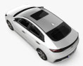 Hyundai Ioniq гібрид з детальним інтер'єром 2022 3D модель top view