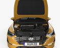 Hyundai Sonata 带内饰 和发动机 2014 3D模型 正面图