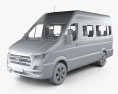 Hyundai H350 Passenger Van with HQ interior 2018 3d model clay render