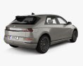Hyundai Ioniq 5 з детальним інтер'єром та двигуном 2024 3D модель back view